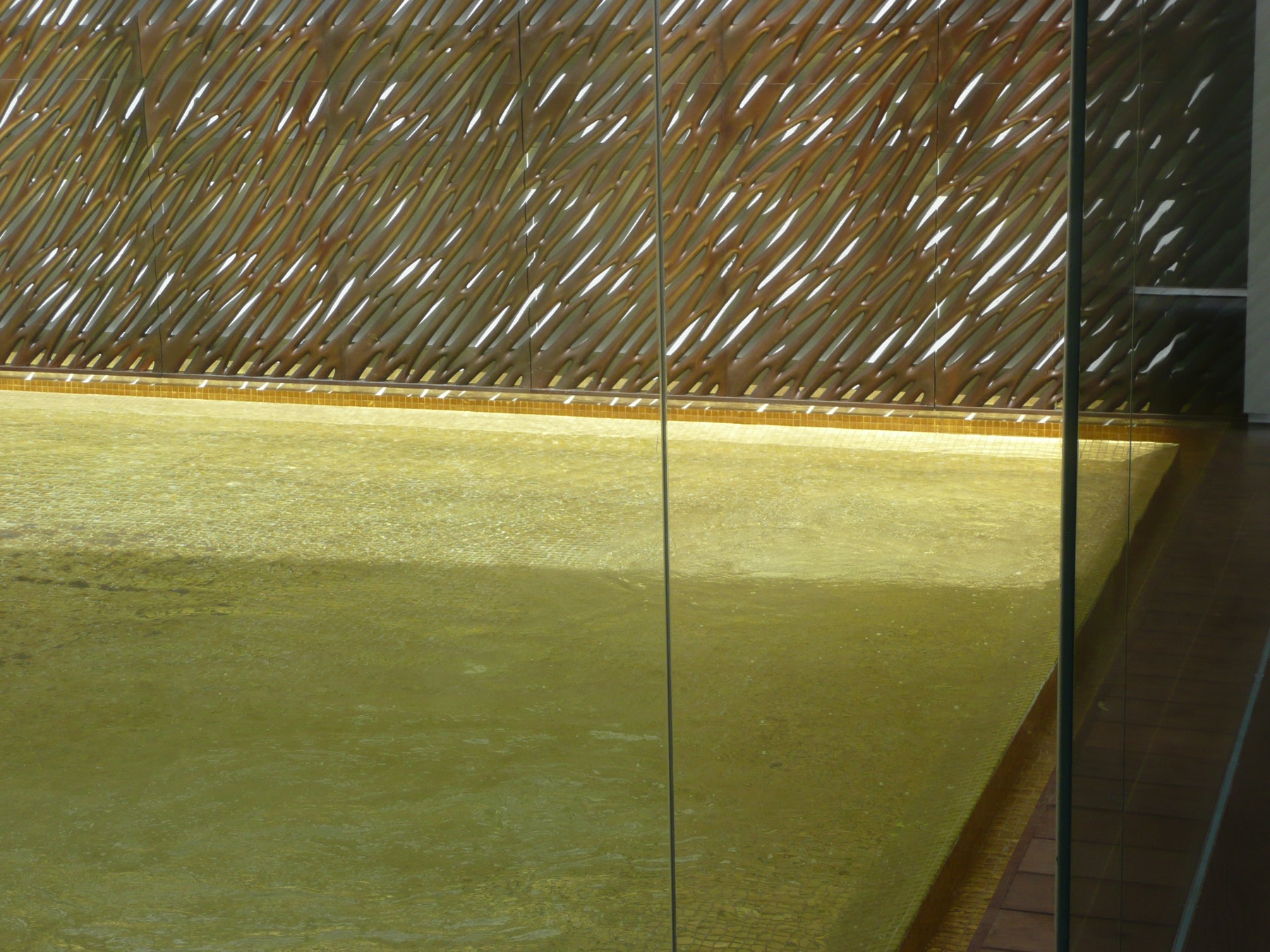 Détail du tressage et de l'or — Bassin décoratif, Cap Ferrat